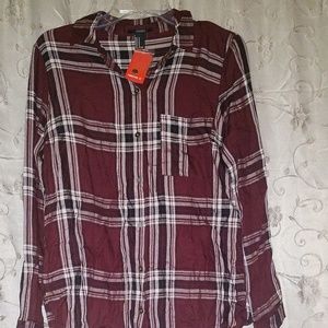 Plaid Long Sleeve Button Down